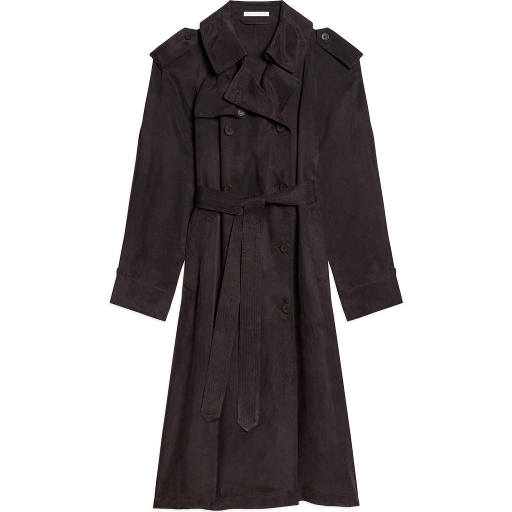 Helmut Lang Helmut Lang Fluid Microsuede Trench Coat