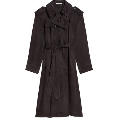 Helmut Lang Helmut Lang Fluid Microsuede Trench Coat