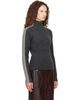Helmut Lang Helmut Lang Gray Wool Mock-Neck Sweater - 2