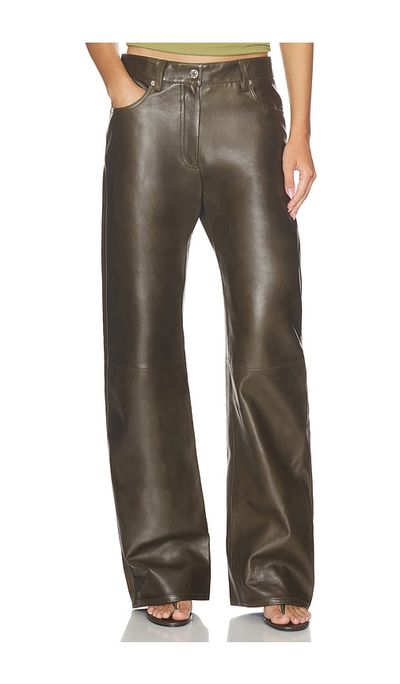 Helmut Lang Helmut Lang Leather Bootcut Pant