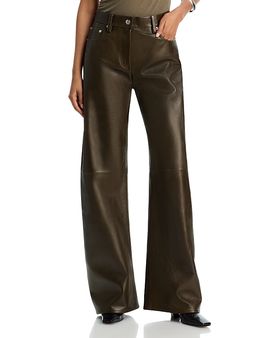 Helmut Lang Helmut Lang Leather Relax Bootcut Pants