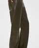 Helmut Lang Helmut Lang Leather Relaxed Bootcut Pants Dark Moss/Black - 4
