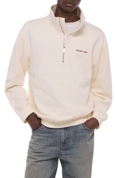 Helmut Lang Helmut Lang Logo Quarter Zip Cotton Pullover