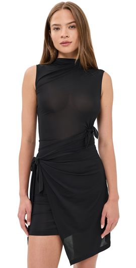 Helmut Lang Helmut Lang Mini Knot Dress Black