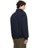 Helmut Lang Helmut Lang Navy Logo Quarter Zip Sweatshirt - 3