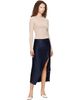 Helmut Lang Helmut Lang Navy Silk Slip Midi Skirt - 4