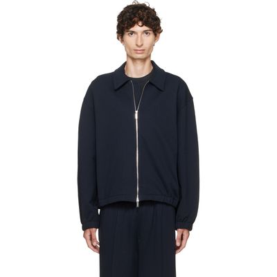 Helmut Lang Helmut Lang Navy Terry Zip Jacket