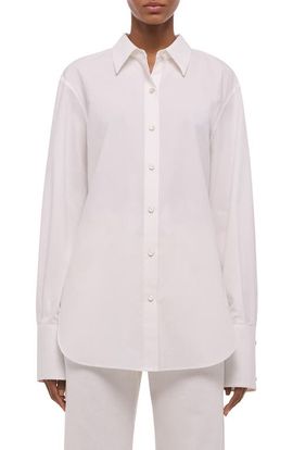 Helmut Lang Helmut Lang Open Tie Back Cotton Shirt