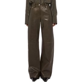 Helmut Lang Helmut Lang Relaxed Bootcut Leather Pants