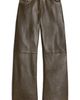 Helmut Lang Helmut Lang Relaxed Bootcut Leather Pants - 5
