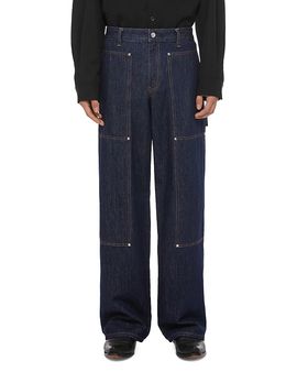 Helmut Lang Helmut Lang Relaxed Fit Cotton Panel Carpenter Jeans