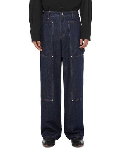 Helmut Lang Helmut Lang Relaxed Fit Cotton Panel Carpenter Jeans