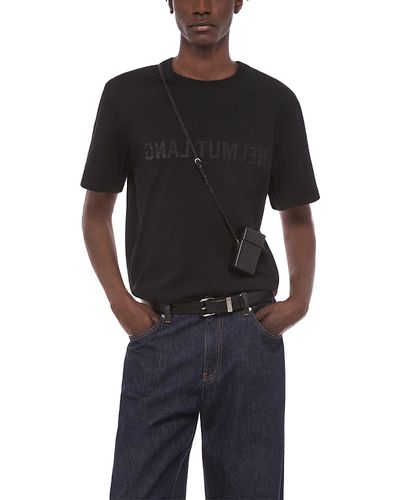 Helmut Lang Helmut Lang Reverse Logo Cotton Crewneck T-Shirt