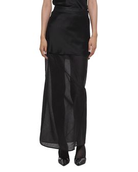 Helmut Lang Helmut Lang Semi Sheer Panel Maxi Skirt