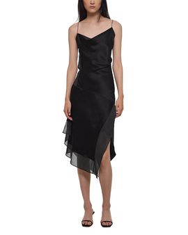 Helmut Lang Helmut Lang Silk Handkerchief Hem Dress