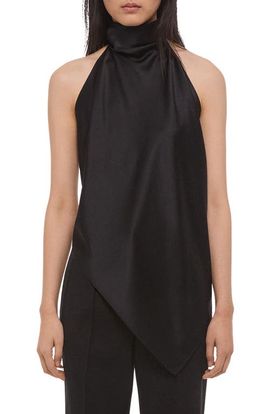 Helmut Lang Helmut Lang Tie Scarf Sleeveless Silk Top