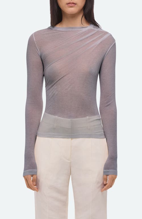 Helmut Lang Helmut Lang Twist Long Sleeve Sheer Top