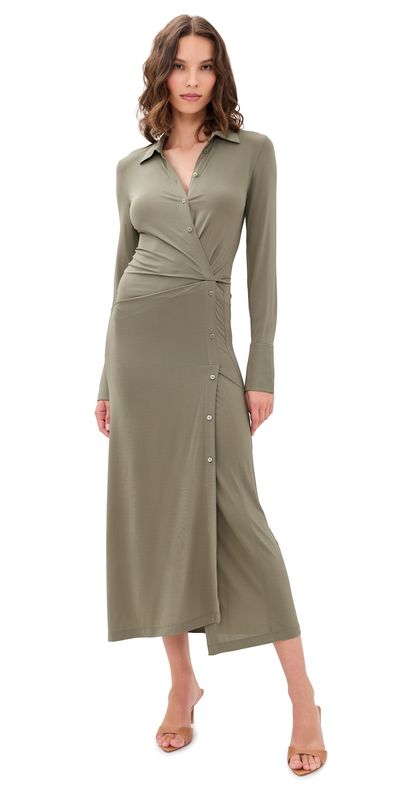 Helmut Lang Helmut Lang Twisted Shirt Dress Fallen Rock
