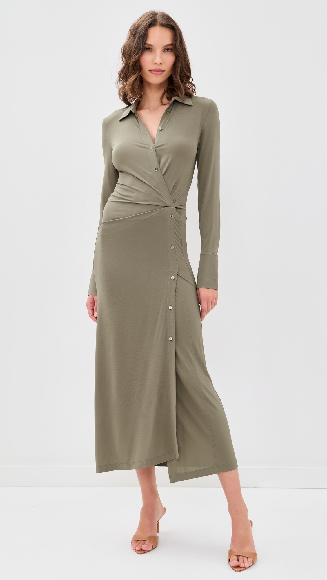 Helmut Lang - Twisted Shirt Dress Fallen Rock
