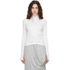 Helmut Lang Helmut Lang White Shrug Turtleneck