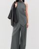 Helmut Lang Helmut Lang Wide Leg Double Pleat Trousers Grey Melange - 5