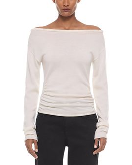 Helmut Lang Helmut Lang Wool Off-the-Shoulder Sweater