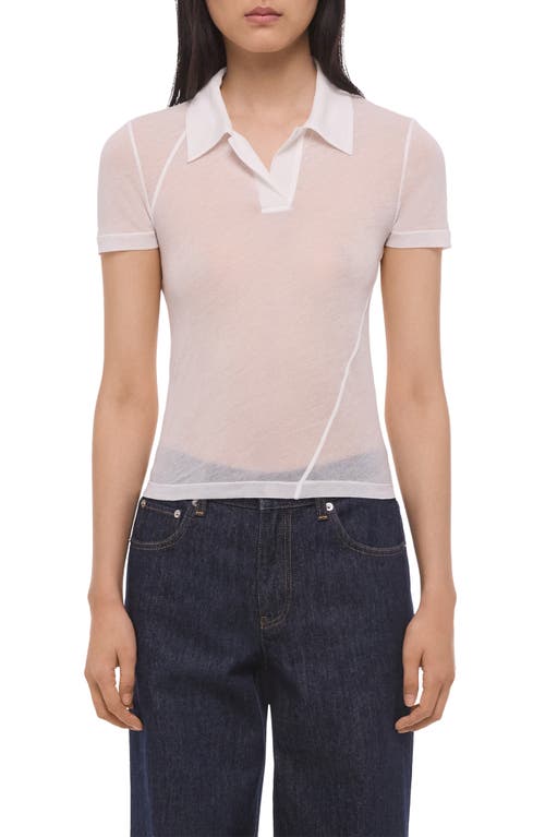 Helmut Lang Helmut Lang Zerosca Sheer Modal Twisted Polo
