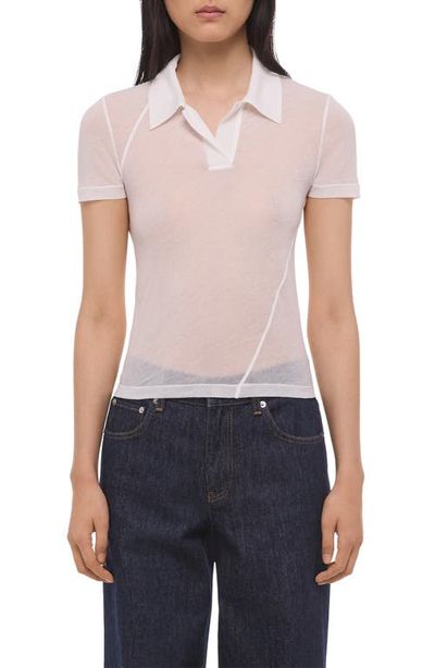Helmut Lang Helmut Lang Zerosca Sheer Modal Twisted Polo