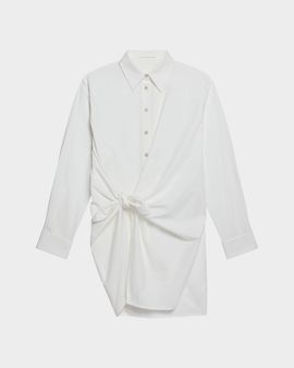 Helmut Lang Knotted Cotton Shirtdress