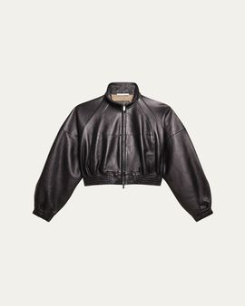 Helmut Lang Leather Bomber Jacket