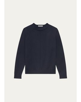 Helmut Lang Men's Cotton Raw-Edge Crewneck Sweater