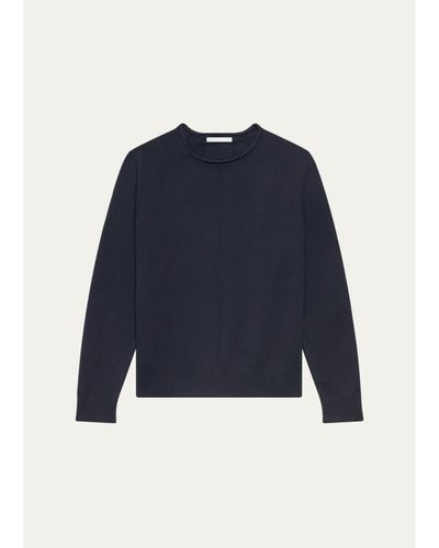 Helmut Lang Men's Cotton Raw-Edge Crewneck Sweater