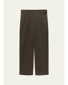 Helmut Lang Men's Flat-Front Cotton Five-Pocket Chino Pants