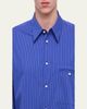 Helmut Lang Men's Pinstripe Poplin Double-Pocket Button-Down Shirt - 5