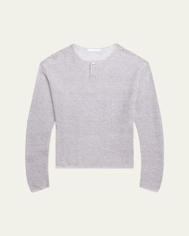 Helmut Lang Men's Waffle-Knit Henley T-Shirt