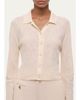 Helmut Lang Raw Edge Linen-Blend Knit Cardigan - 5
