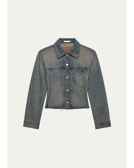 Helmut Lang Raw Hem Denim Trucker Jacket