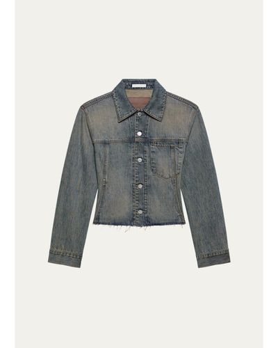 Helmut Lang Raw Hem Denim Trucker Jacket