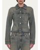 Helmut Lang Raw Hem Denim Trucker Jacket - 4