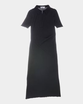 Helmut Lang Ribbed Knit Polo Midi Dress
