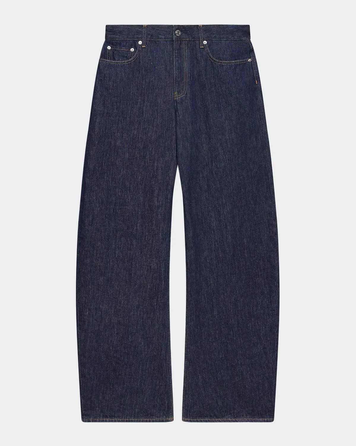 Helmut Lang Saddle Cotton Barrel-Leg Jeans