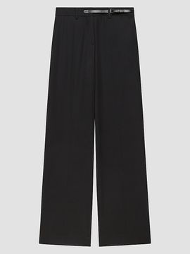 Helmut Lang Women's Belted Wool Gabardine Trousers