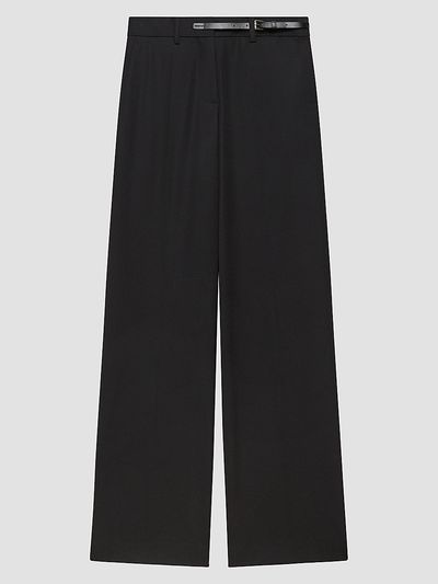 Helmut Lang Women's Belted Wool Gabardine Trousers