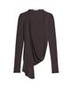 Helmut Lang Women's Draped Asymmetric Long-Sleeve Top - 1