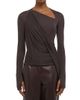 Helmut Lang Women's Draped Asymmetric Long-Sleeve Top - 3