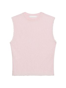 Helmut Lang Women's Raw-Edge Linen-Cotton Tank