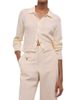 Helmut Lang Women's Raw Edge Linen-Blend Knit Cardigan - 6