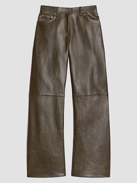 Helmut Lang Women's Relaxed Leather Bootcut Pants