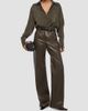 Helmut Lang Women's Relaxed Leather Bootcut Pants - 2