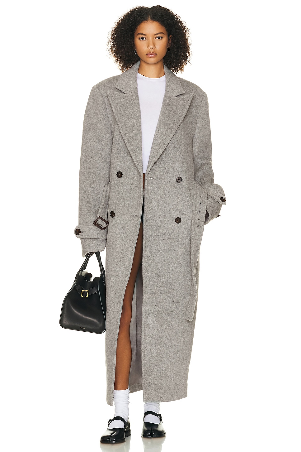 Helsa - Bold Shoulder Long Coat